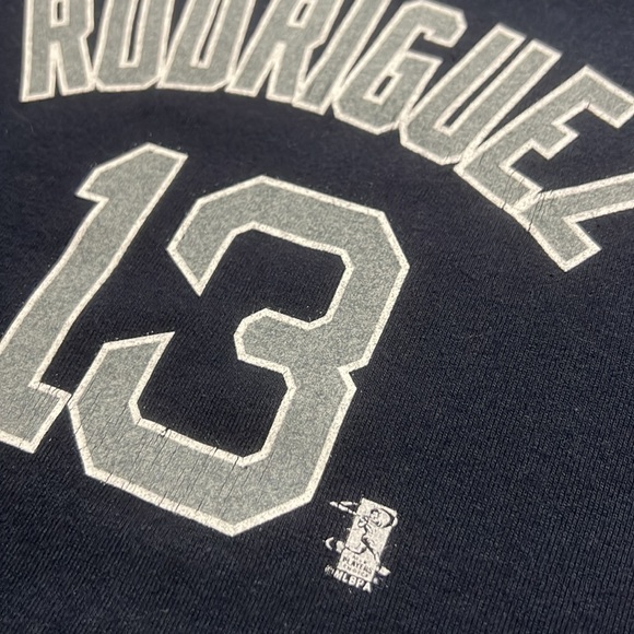 Vintage New York Yankees Rodriguez 13 Women's Navy T Shirt Sz M GUC - Picture 4 of 10